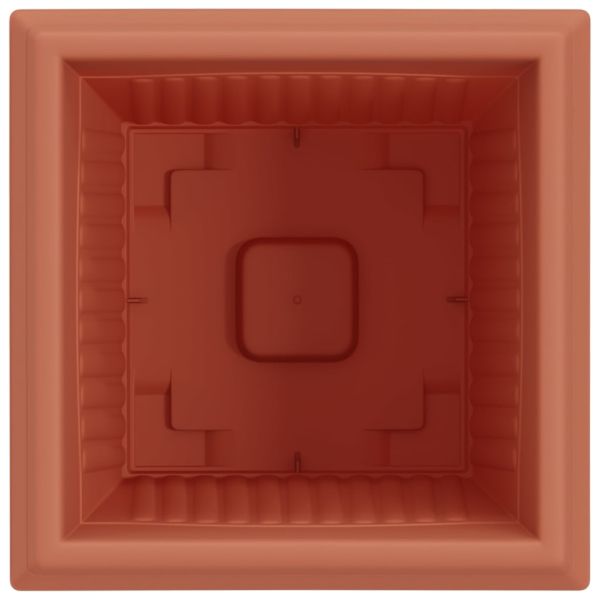 Квадратна цветна саксия 24 pcs Червено тухла 33 x 33 x 26 см