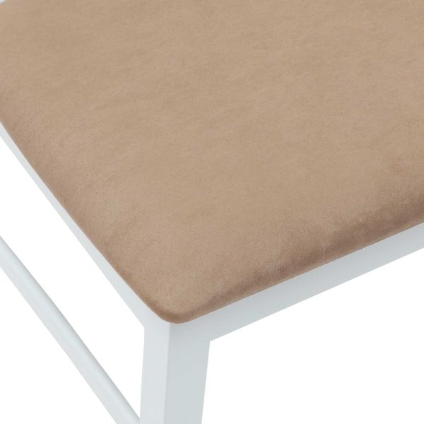 Обедени столове 2 pcs Бяло 43 x 54 x 89 см Солидно гумено дърво