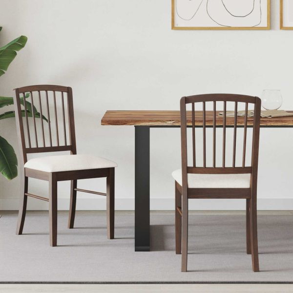 Обедени столове 2 pcs Светло кафяво 50 x 52,5 x 91 см