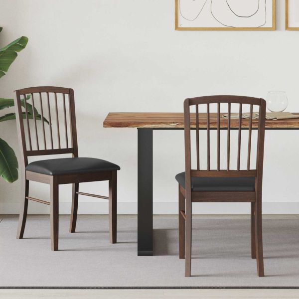 Обедени столове 2 pcs Светло кафяво 50 x 52,5 x 91 см