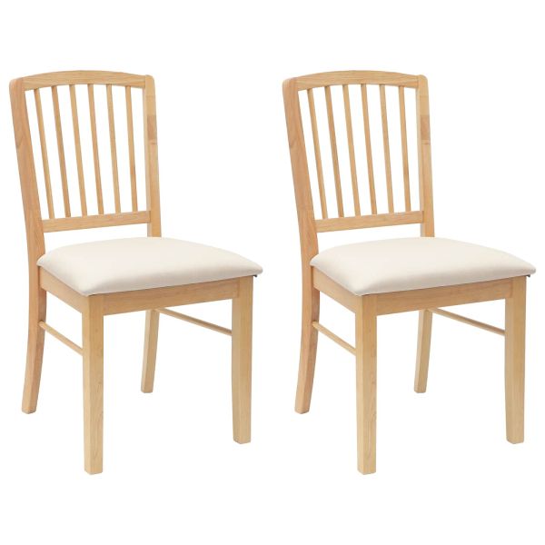 Обедени столове 2 pcs Естествен 50 x 52,5 x 91 см