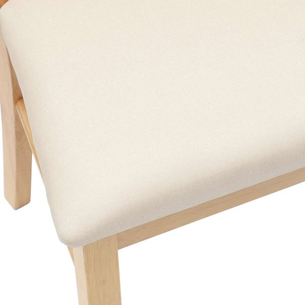 Обедени столове 2 pcs Естествен 50 x 52,5 x 91 см