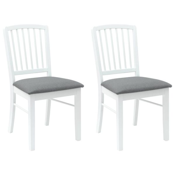 Обедени столове 2 pcs Бяло 50 x 52,5 x 91 см