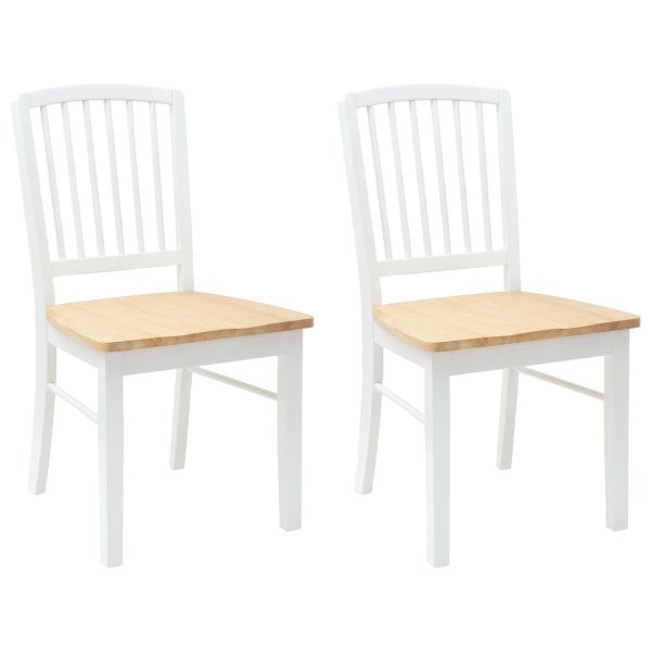 Обедени столове 2 pcs Бяло 50 x 52,5 x 91 см
