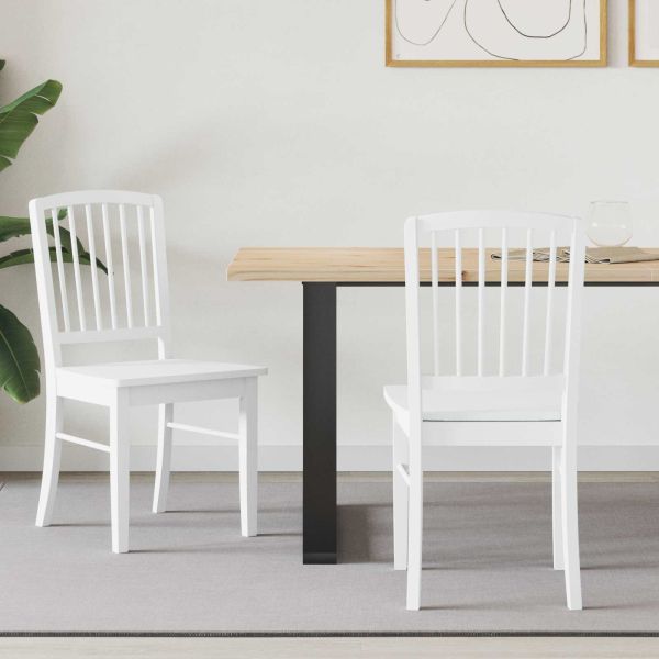 Обедени столове 2 pcs Бяло 50 x 52,5 x 91 см