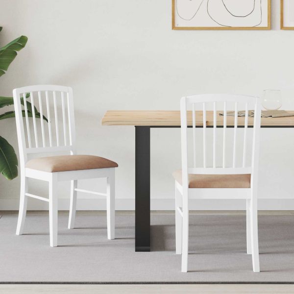 Обедени столове 2 pcs Бяло 50 x 52,5 x 91 см