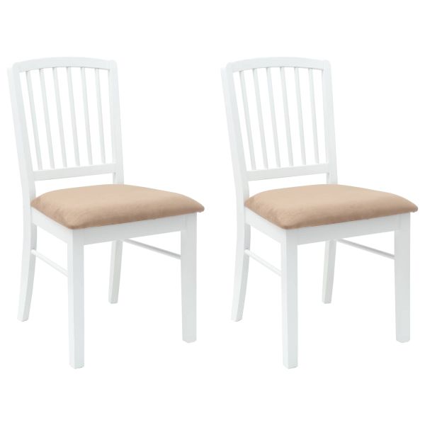 Обедени столове 2 pcs Бяло 50 x 52,5 x 91 см