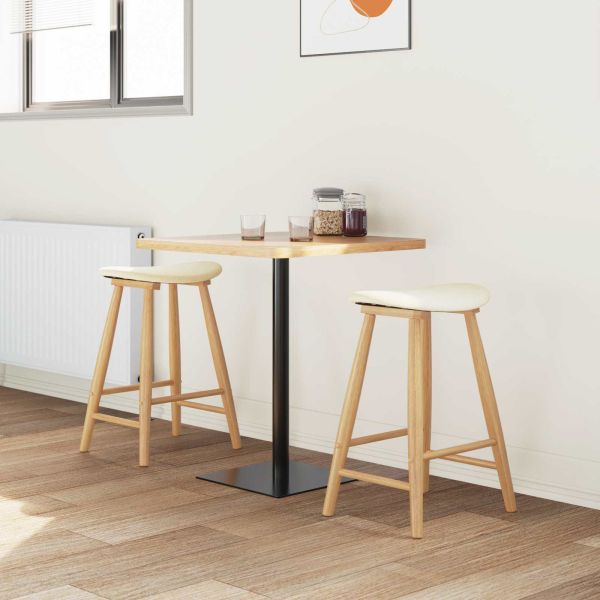 Обедени столове 2 pcs Естествен 46 x 37 x 63 см