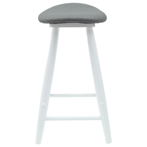 Обедени столове 2 pcs Бяло 46 x 37 x 63 см Солидно гумено дърво