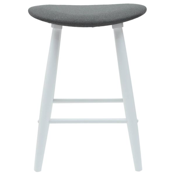 Обедени столове 2 pcs Бяло 46 x 37 x 63 см Солидно гумено дърво