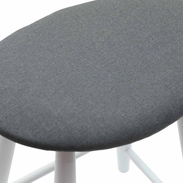 Обедени столове 2 pcs Бяло 46 x 37 x 63 см Солидно гумено дърво