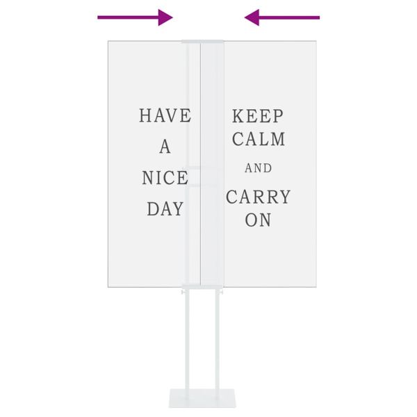 Стендове за търговски прояви Бяло 30 x 23,5 x 210 см Стомана