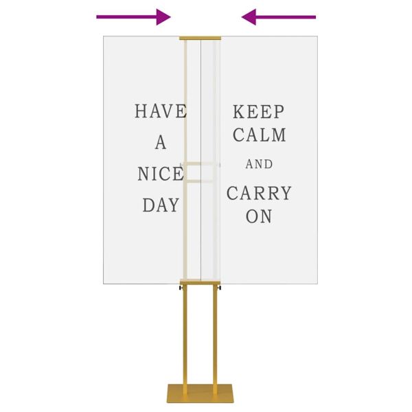 Стендове за търговски прояви Златист 30 х 24 х 214 см Стомана