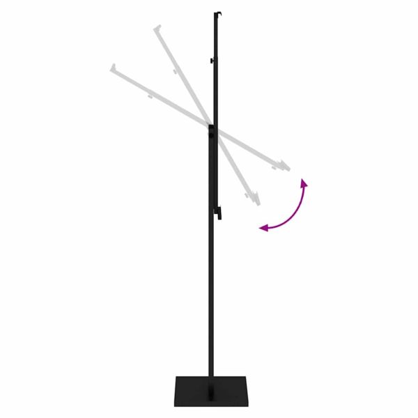 Стендове за търговски прояви Черно 26,5 x 26,5 x 150 см Стомана