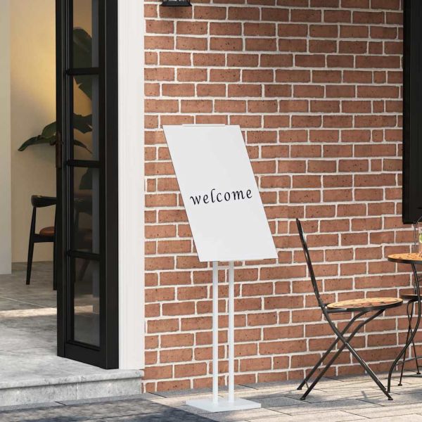 Стендове за търговски прояви Бяло 26,5 x 26,5 x 127 см Стомана