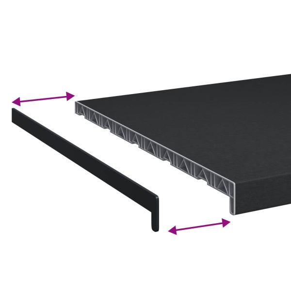Перваз за прозорец Антрацит с дъресен шарка 140 x 50 x 4,5 см