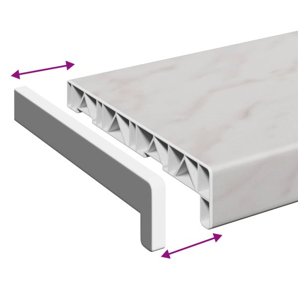 Перваз за прозорец Мраморно текст -енуре 100 x 20 x 4,5 см ПВЦ
