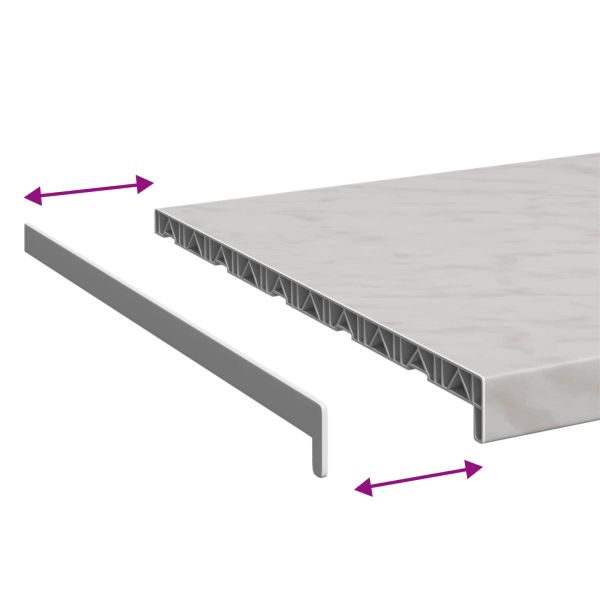 Перваз за прозорец Мраморно текст -енуре 60 x 50 x 4,5 см ПВЦ