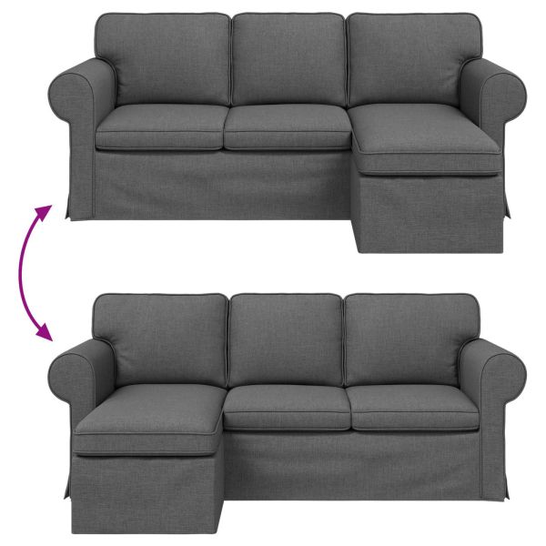 Диван 160cm Тъмен сив Метал