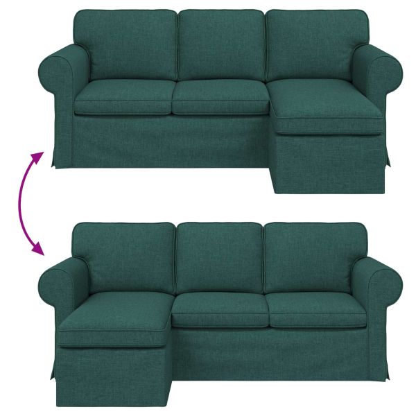 Диван 160cm Тъмен зелен Метал