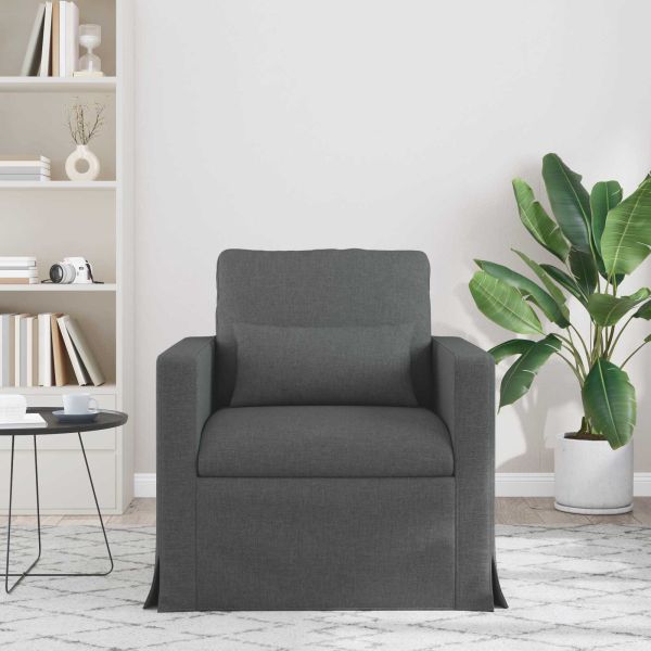 Диван 180cm Тъмен сив Метал