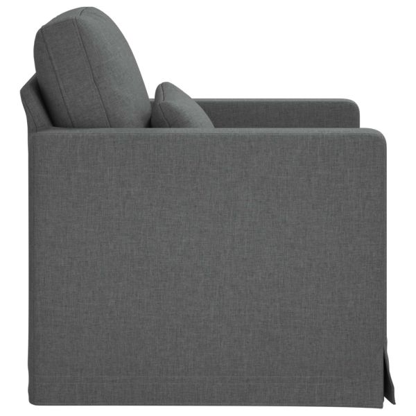 Диван 180cm Тъмен сив Метал