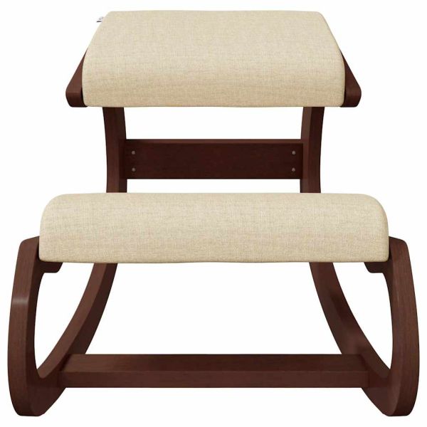 Стол с опора за колене, кремав, 55x84x55 см, шперплат от бреза