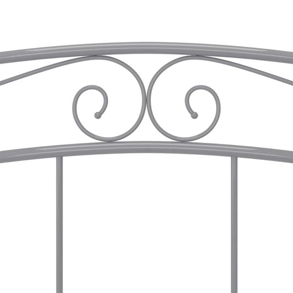 Рамка за легло без матрак, сив, метал, 140x200 см