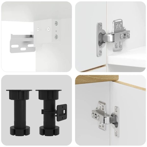 Комплект кухненски шкафове, 7 части, "Porto", дъб сонома, инженерно дърво