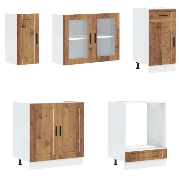 Комплект кухненски шкафове от 8 части Kalmar, инженерно дърво