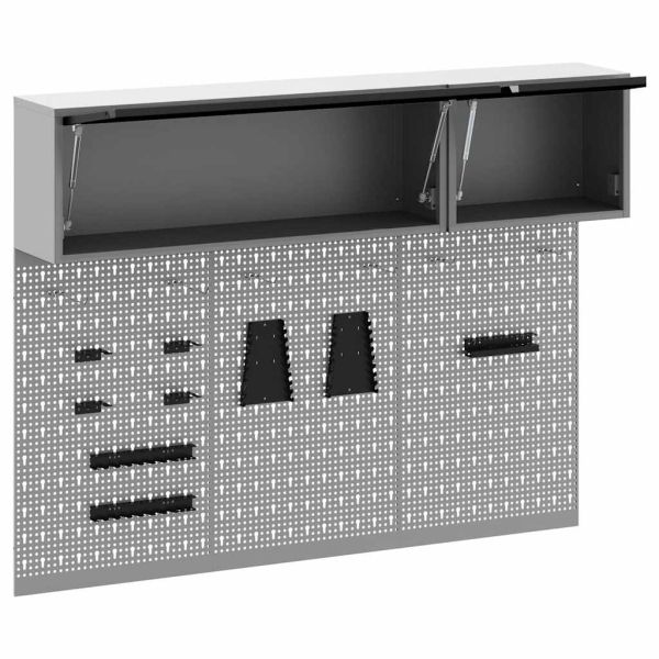 Комплект инструментален шкаф с рафт със съхранение 5 pcs Черно