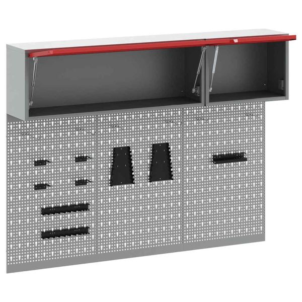 Комплект инструментален шкаф с рафт 5 pcs Червено