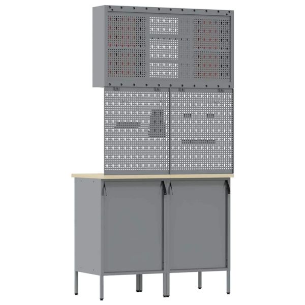 Комплект работни шкафове с чекмедже с рафт 6 pcs Червено