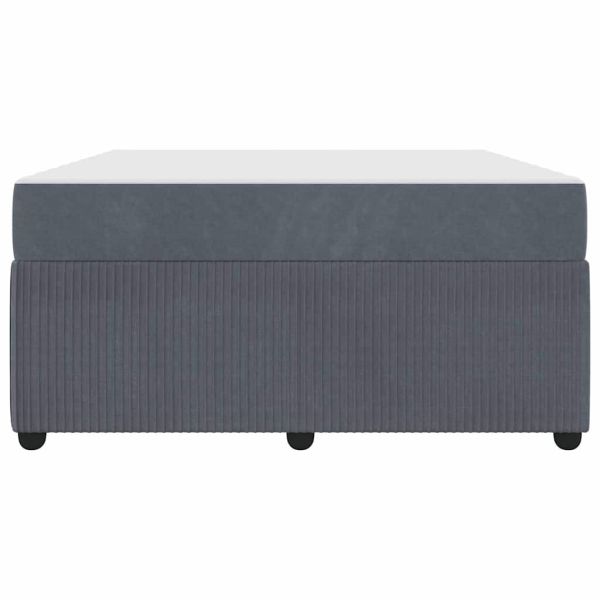 Рамка за легло с матрак Тъмен сив 140 x 200 cm текстил