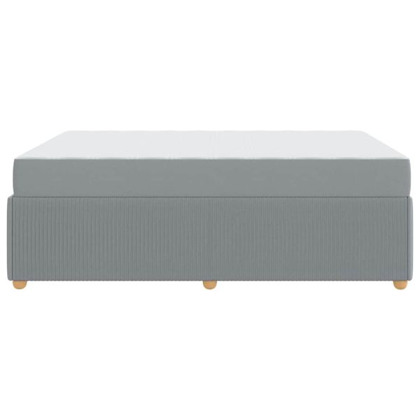 Рамка за легло с матрак Светлосиво 160 x 200 cm текстил