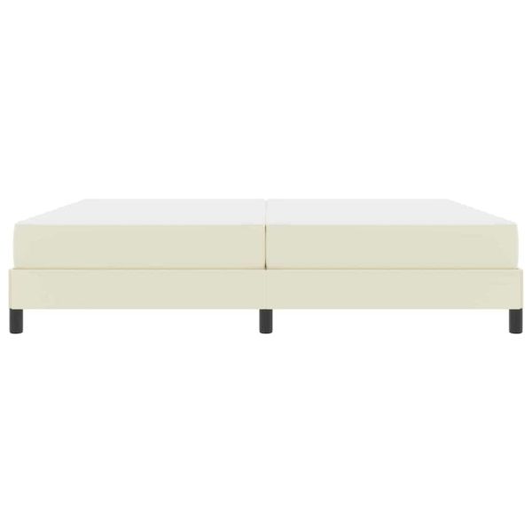 Рамка за легло с матрак Крем 200 x 200 cm текстил