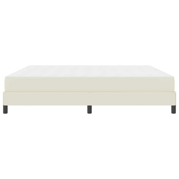 Рамка за легло с матрак Крем 200 x 200 cm текстил