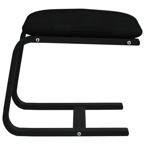 Табуретка, черна, 51x41x40 см, плат