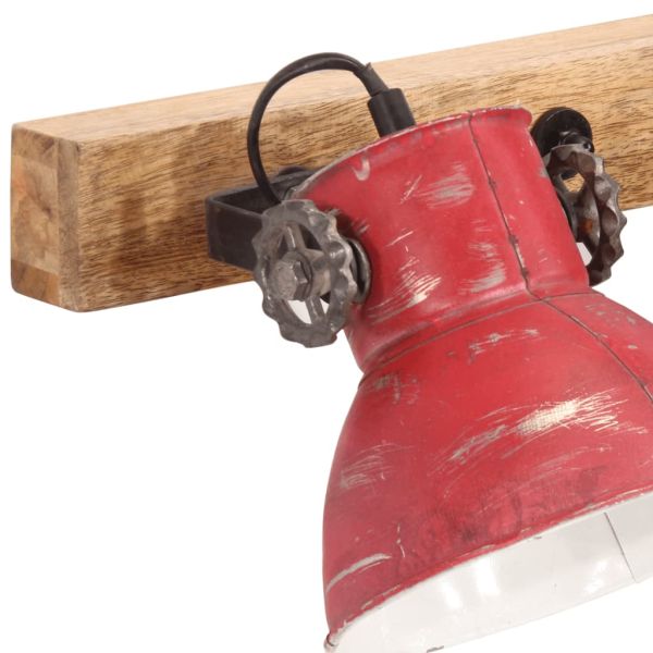 Стенна лампа 25 W състарено червено 90x25 см E27