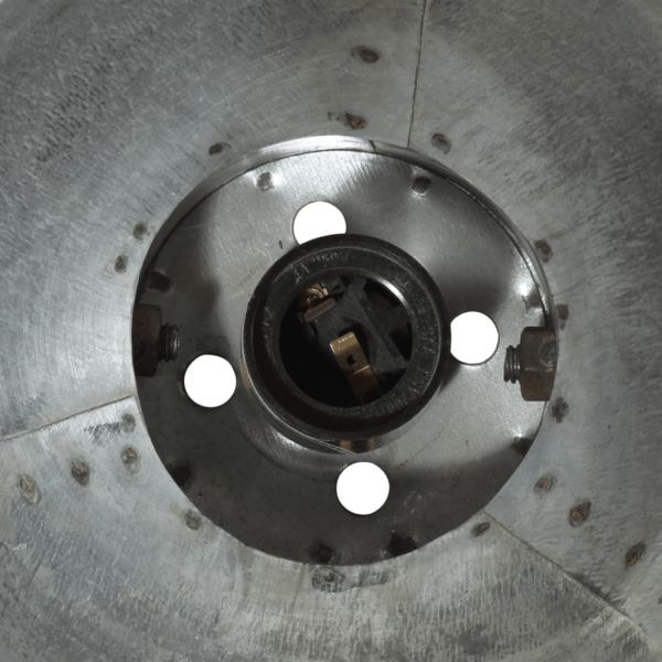 Лампа за таван 25 W, винтидж, сребриста, 50x50x25 см, E27