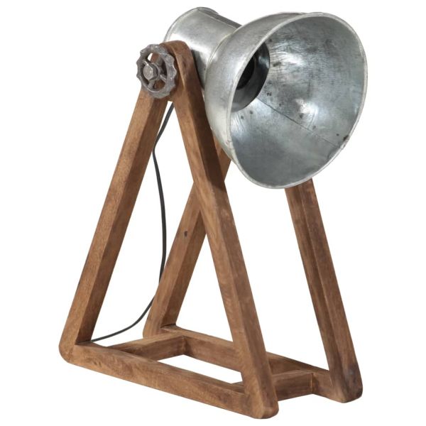 Настолна лампа, 25 W, винтидж, сребриста, 30x17x40 см, E27