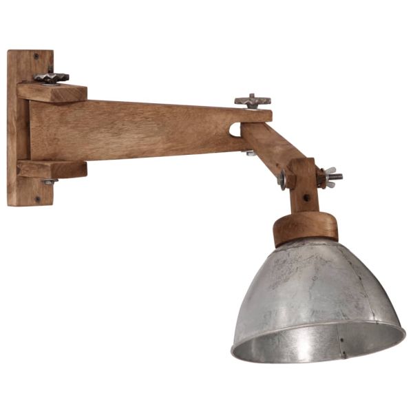 Стенни лампа, 25 W, винтидж, сребриста, E27