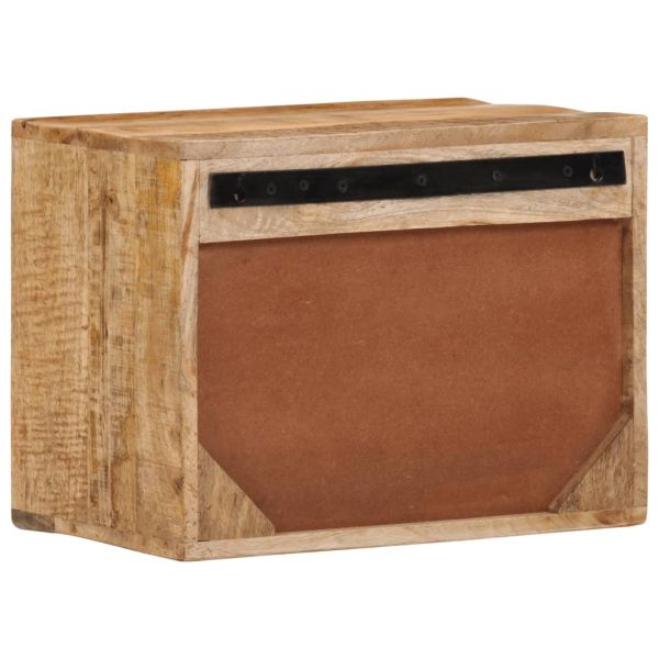 Стенно нощно шкафче 40x30x25 см масивно мангово дърво