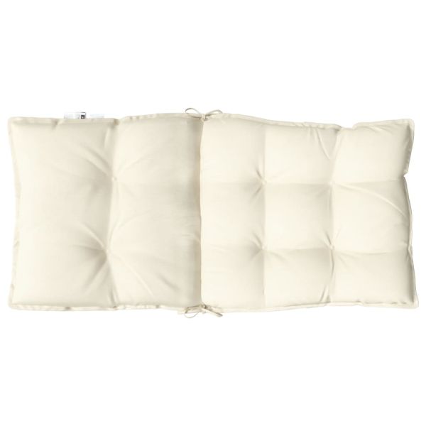 Възглавници за стол ниска облегалка 2 бр кремави Оксфорд плат