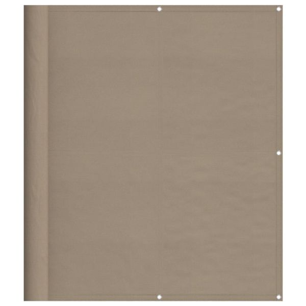 Балконски параван таупе 120x800 см 100% полиестер оксфорд