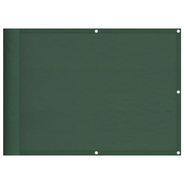 Балконски параван тъмнозелен 75x700 см 100% полиестер оксфорд