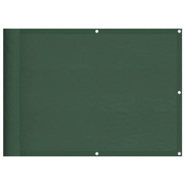 Балконски параван тъмнозелен 75x800 см 100% полиестер оксфорд