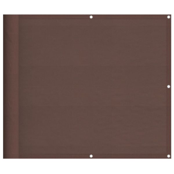 Балконски параван кафяв 90x800 см 100% полиестер оксфорд