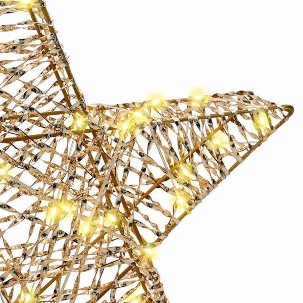 3D звезда с 50 LED светодиода Топло бяло 55 x 52.5 x 9 см PET