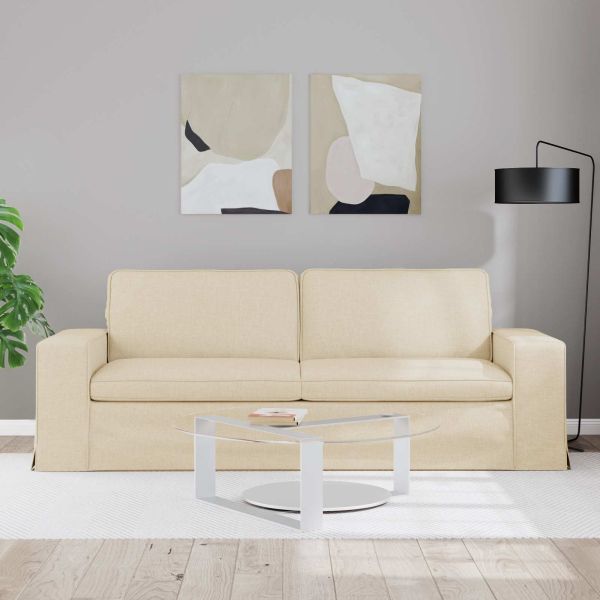 Диван Крем Общи размери: 222 x 80 x 82 см (Ш x Дълб x В) Кадифе